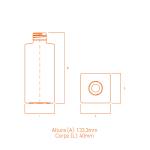 Frascos de vidro quadrados FEA15 50ml e 110ml para perfumes premium.