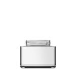 Pote de vidro Square 200ml para Skin Care com terminação trava 62mm.