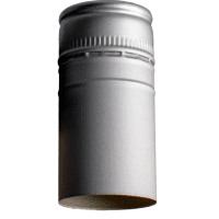 Tampa Screw metálica em alumínio para garrafas de bebidas, nas cores dourado, prata e preto.