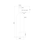 Garrafa de vidro Vino Santo 750ml extra-premium, com peso de 1.200g, base cilíndrica e pescoço curto sofisticado.