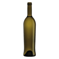 Garrafa de vidro Essencia Wine 750ml Saverglass com base larga e curvas modernas.