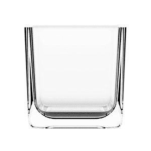 Frasco de vidro Candle Square 80ml quadrado, compacto e sofisticado para mini velas aromáticas.