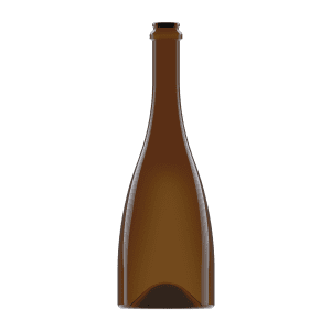 Garrafa de vidro Alienor 750ml Champagne Verallia âmbar com terminação F-1259.