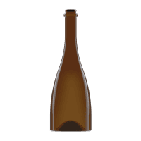 Garrafa de vidro Alienor 750ml Champagne Verallia âmbar com terminação F-1259.