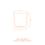 Frasco de vidro Candle Square 300ml quadrado, minimalista e sofisticado para velas perfumadas.