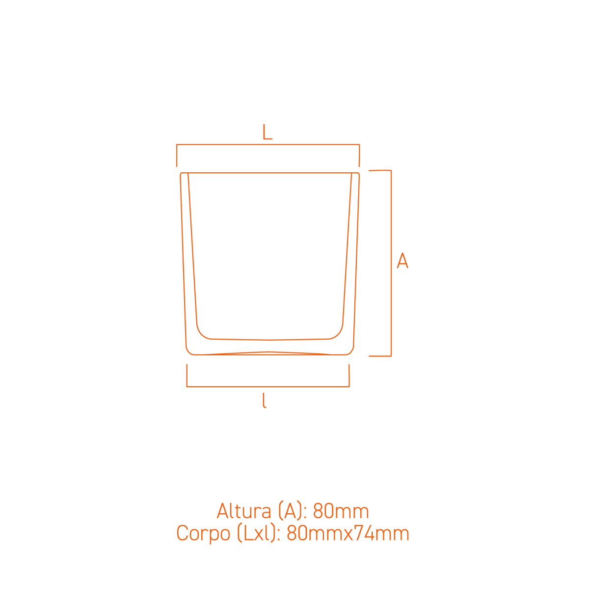 Frasco de vidro Candle Square 300ml quadrado, minimalista e sofisticado para velas perfumadas.