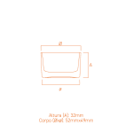 Embalagem de vidro Dappen 30ml compacta e sofisticada, ideal para mini velas e kits aromáticos.