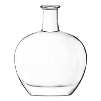 Garrafa de vidro Helios 700ml Saverglass com design ovalado e curvas suaves.