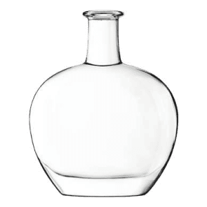 Garrafa de vidro Helios 700ml Saverglass com design ovalado e curvas suaves.