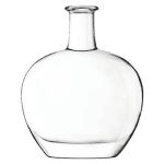 Garrafa de vidro Helios 750ml Saverglass para destilados premium com design ovalado.