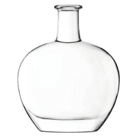 Garrafa de vidro Helios 750ml Saverglass para destilados premium com design ovalado.