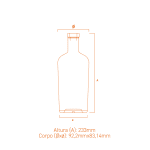 Garrafa de vidro London Eco 750ml com vidro reciclado, fechamento Plate e design sofisticado sustentável.
