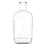 Garrafa de vidro Little Sumo 350ml curta, com curvas suaves e design ergonômico, ideal para bebidas e cosméticos premium.