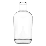 Garrafa de vidro Little Sumo 700ml curta, com linhas retas e curvas, ideal para bebidas e cosméticos premium.