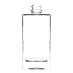 Frasco de vidro QUADRADO 350ml para Home & Spa com fechamento rosca 28.