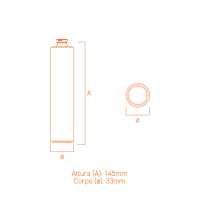 Frasco de vidro Tiffany 50ml elegante e compacto, ideal para perfumes e fragrâncias sofisticadas.