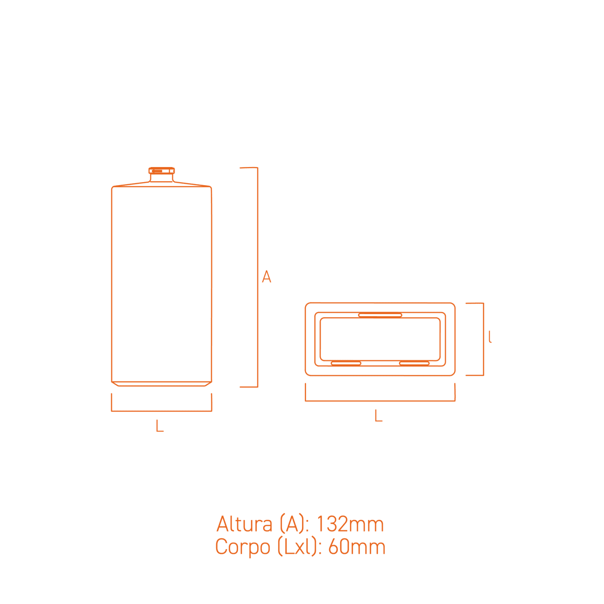 Frasco de vidro Kate 100ml para perfumes premium, design clássico e corpo amplo para personalizações.