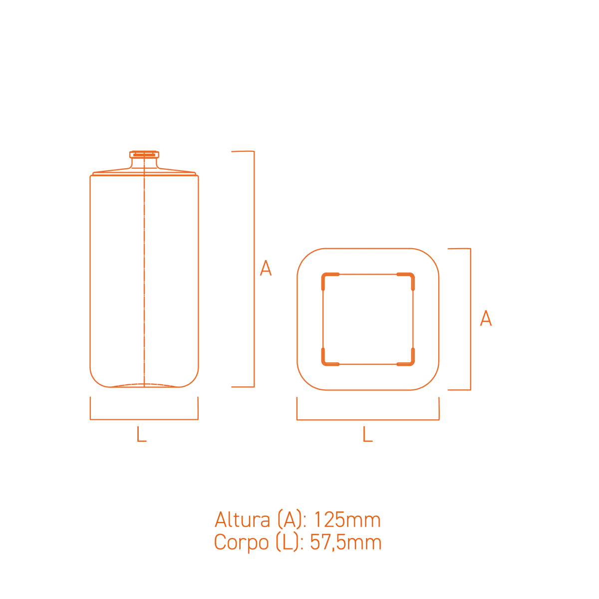 Frasco de vidro Texas 200ml para perfumes premium, corpo alto e design sofisticado.