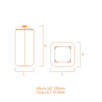 Frasco de vidro Texas 200ml para perfumes premium, corpo alto e design sofisticado.