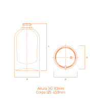 Frasco de vidro Solo 50ml FEA 15 com rosca padrão, ideal para perfumes e cosméticos exclusivos.